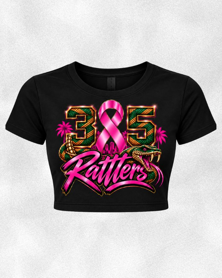 Limited Edition 305 Rattlers Breast Cancer Crop Top